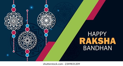 Decorative Indian festival Rakhi celebration template with Rakhi design