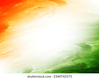Decorative Indian flag theme Independence day 15th august tricolor background vector
