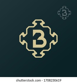 Diseño decorativo del logotipo B inicial