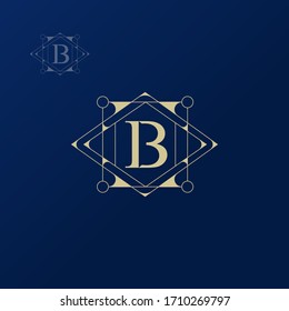 Diseño decorativo del logotipo B inicial