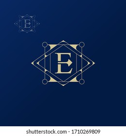 Decorative initial E logo design