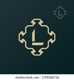 Decorative initial L logo design