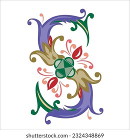 Decorative initial letter S logo design