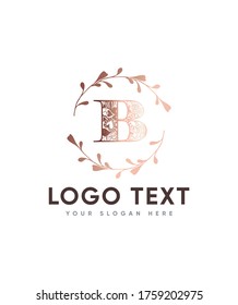 Plantilla decorativa de logotipo tipo de letra inicial B, logotipo vectorial para identidad empresarial y de empresa 
