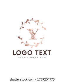 Dekorative Vorlage für Anfangsbuchstaben vom Typ Y Logo, Vektorlogo für Unternehmens- und Firmenidentität 