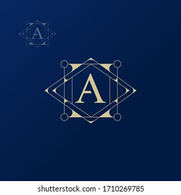 Decorative initial A logo design