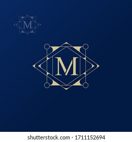 Diseño decorativo del logotipo M inicial