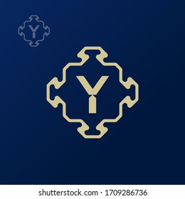 Decorative initial Y logo design