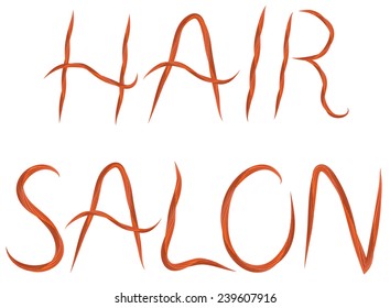 decorative inscription from hair salon