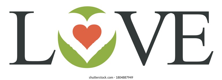 Decorative inscription Love. Suitable for the t-shirt design, holiday greeting card and invitation of the wedding, Valentines day, Mothers day, Birthday. Vector lettering on a white background