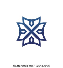 Decorative inspirational icon in blue tones, catchy, minimalist.