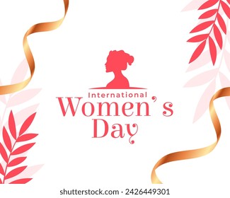 decorative international  womens day holiday card design vector