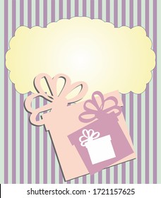 Decorative invitation card with present