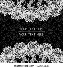Decorative invitation card. Template frame design for card.