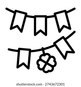 Decorative Irish Bunting Party Flags