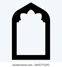 Decorative Islamic Arch Design Featuring Mosque Door and Window Frame