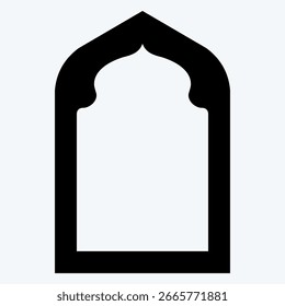 Dekoratives islamisches Bogendesign mit Moschee-Tür und Fensterrahmen