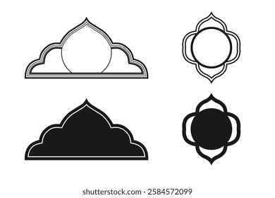 Decorative Islamic Design Elements for Architecture or Crafts