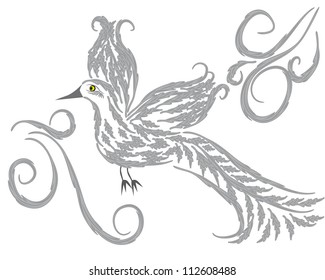 Decorative isolated bird