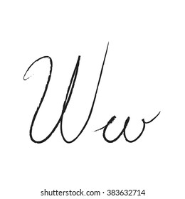 Decorative isolated letter shape. Font W