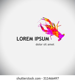 Decorative isolated lobster. Vector illustration