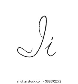 Decorative isolated vector letter shape. Font I