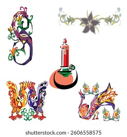 Decorative item vector illustration graphic design element