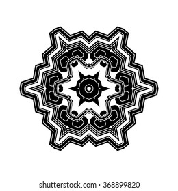 Decorative items to decorate your work. Vector design elements. Vector graphic black-white elements for design. Geometric fashion pattern. Vector mandala. Gothic lace tattoo.  The circular pattern.