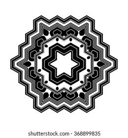 Decorative items to decorate your work. Vector design elements. Vector graphic elements for design. Geometric fashion pattern. Vector mandala. Gothic lace tattoo.  The circular pattern.
