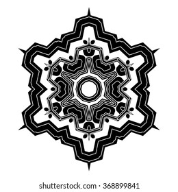 Decorative items to decorate your work. Vector design elements. Vector graphic elements for design. Geometric fashion pattern. Vector mandala. Gothic lace tattoo.  The circular pattern.