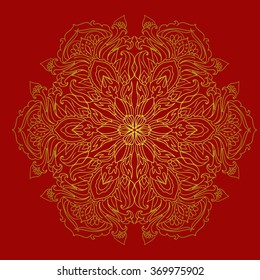 Decorative items to decorate your work. For the design and decoration background, packaging, fabrics, textiles. Abstract circular pattern mandala.