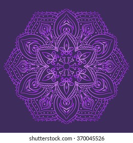 Decorative items to decorate your work. For the design and decoration background, packaging, fabrics, textiles. Abstract circular pattern mandala.