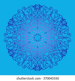 Decorative items to decorate your work. For the design and decoration background, packaging, fabrics, textiles. Abstract circular pattern mandala.