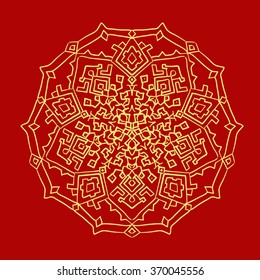 Decorative items to decorate your work. For the design and decoration background, packaging, fabrics, textiles. Abstract circular pattern mandala.
