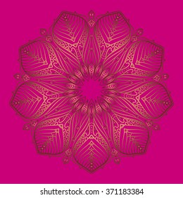 Decorative items to decorate your work. For the design and decoration background, packaging, fabrics, textiles. Abstract circular pattern mandala.