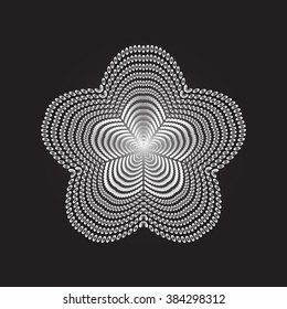 Decorative items to decorate your work. Vector graphic black-white elements for design. Geometric fashion pattern.  The circular pattern.
