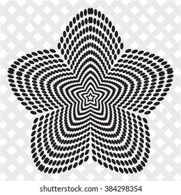 Decorative items to decorate your work. Vector design elements. Vector graphic black-white elements for design. The circular pattern.