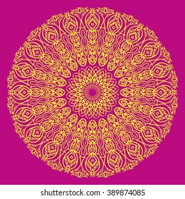 Decorative items to decorate your work. For the design and decoration background, packaging, fabrics, textiles. Abstract circular pattern mandala.