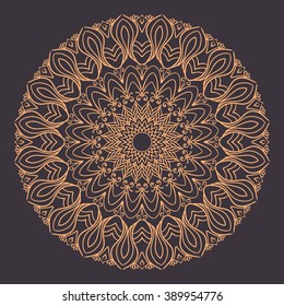 Decorative items to decorate your work. For the design and decoration background, packaging, fabrics, textiles. Abstract circular pattern mandala.