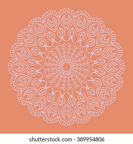 Decorative items to decorate your work. For the design and decoration background, packaging, fabrics, textiles. Abstract circular pattern mandala.