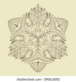 Decorative items to decorate your work. For the design and decoration background, packaging, fabrics, 
textiles. Abstract circular pattern mandala.
