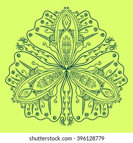 Decorative items to decorate your work. For the design and decoration background, packaging, fabrics, 
textiles. Abstract circular pattern mandala.