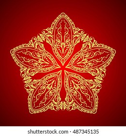 Decorative items to decorate your work. For the design and decoration background, packaging, fabrics, textiles. Abstract circular pattern mandala.