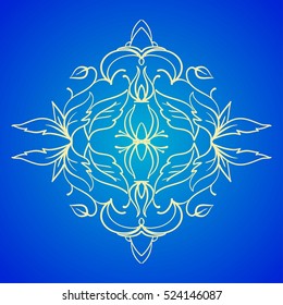Decorative items to decorate your work. For the design and decoration background, packaging, fabrics, 
textiles. Abstract circular pattern mandala.