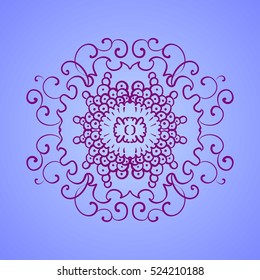 Decorative items to decorate your work. For the design and decoration background, packaging, fabrics, 
textiles. Abstract circular pattern mandala.