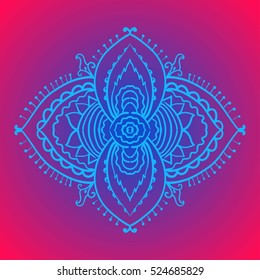 Decorative items to decorate your work. For the design and decoration background, packaging, fabrics, 
textiles. Abstract circular pattern mandala.