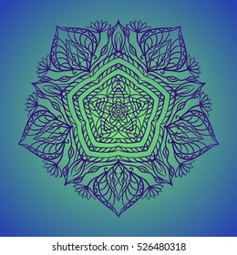 Decorative items to decorate your work. For the design and decoration background, packaging, fabrics, 
textiles. Abstract circular pattern mandala.