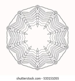 Decorative items to decorate your work. For the design and decoration background, packaging, fabrics, textiles. Abstract circular pattern mandala.