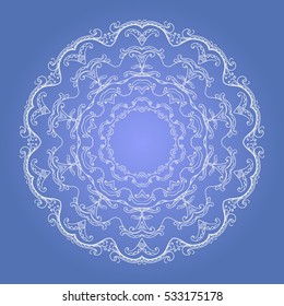 Decorative items to decorate your work. For the design and decoration background, packaging, fabrics, textiles. Abstract circular pattern mandala.