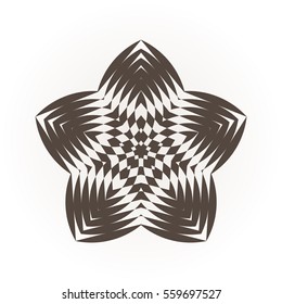 Decorative items to decorate your work. Vector star, snowflake, round pattern. Vector graphic elements for design. Geometric fashion pattern